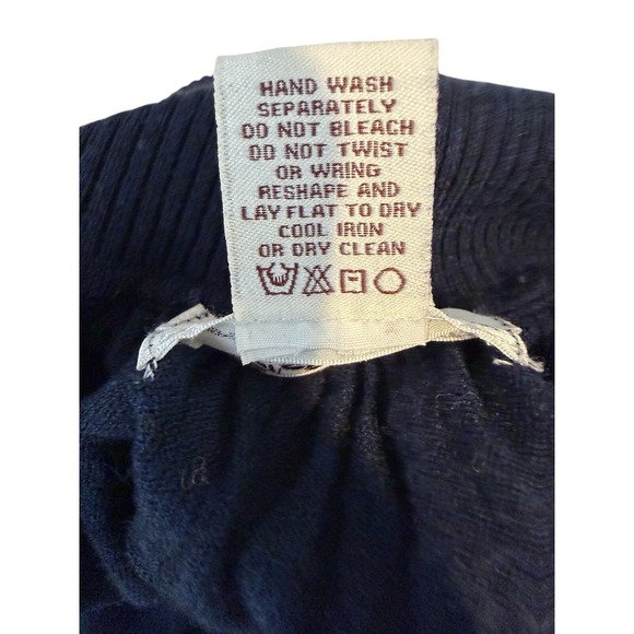 Max Studio Specialty Women's Navy Blue Turtleneck 3/4 Sleeve Sweater Medium - Picture 7 of 7